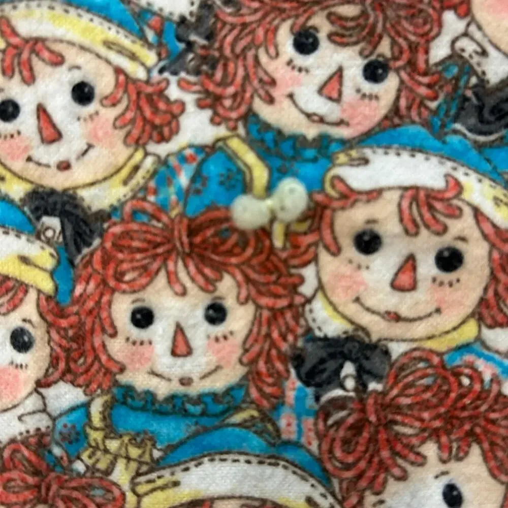 Raggedy Ann And Andy cotton blanket vintage 64